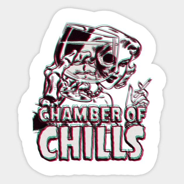 Chamber of Chills Faux 3D Sticker by Doc Multiverse Designs